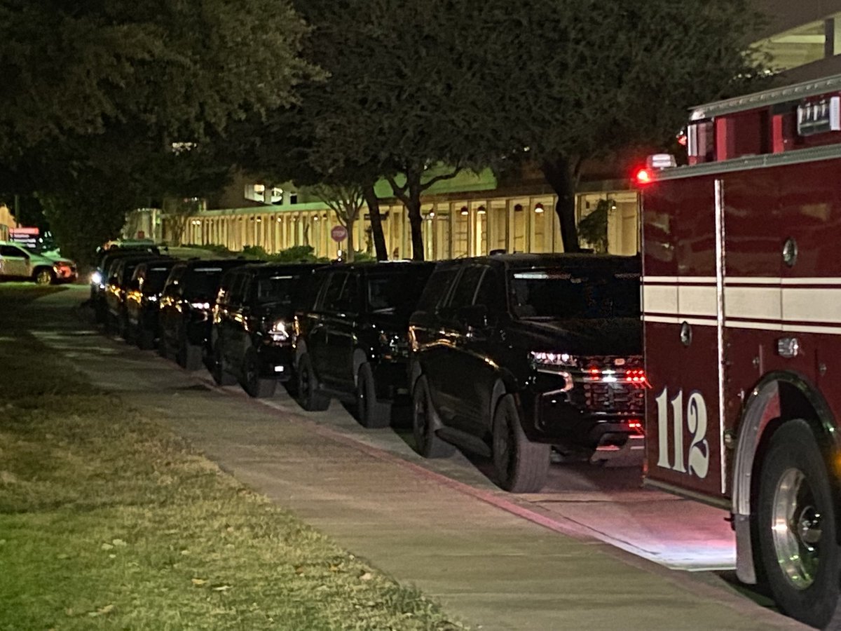 The procession from Texas Health Presbyterian Hospital in Plano will end at the Collin Co. Medical Examiner's Office in McKinney.  Carrollton PD officer was killed by a passing vehicle while providing backup on a DWI investigation.  Passing driver was also killed