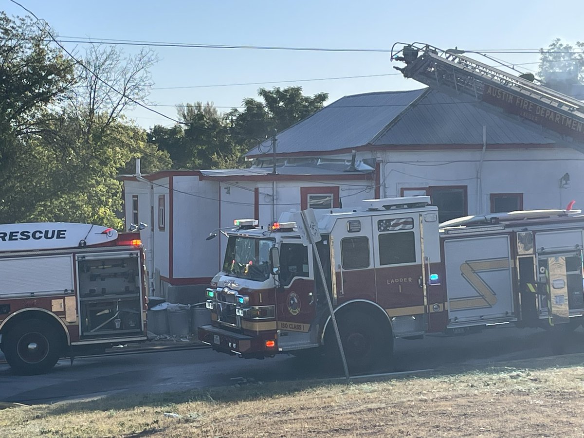 Austin Fire Departments units clearing the scene of a grease fire at 2000 East 12th street. No extension. Austin Code is on scene to expedite opening the restaurant back up for business