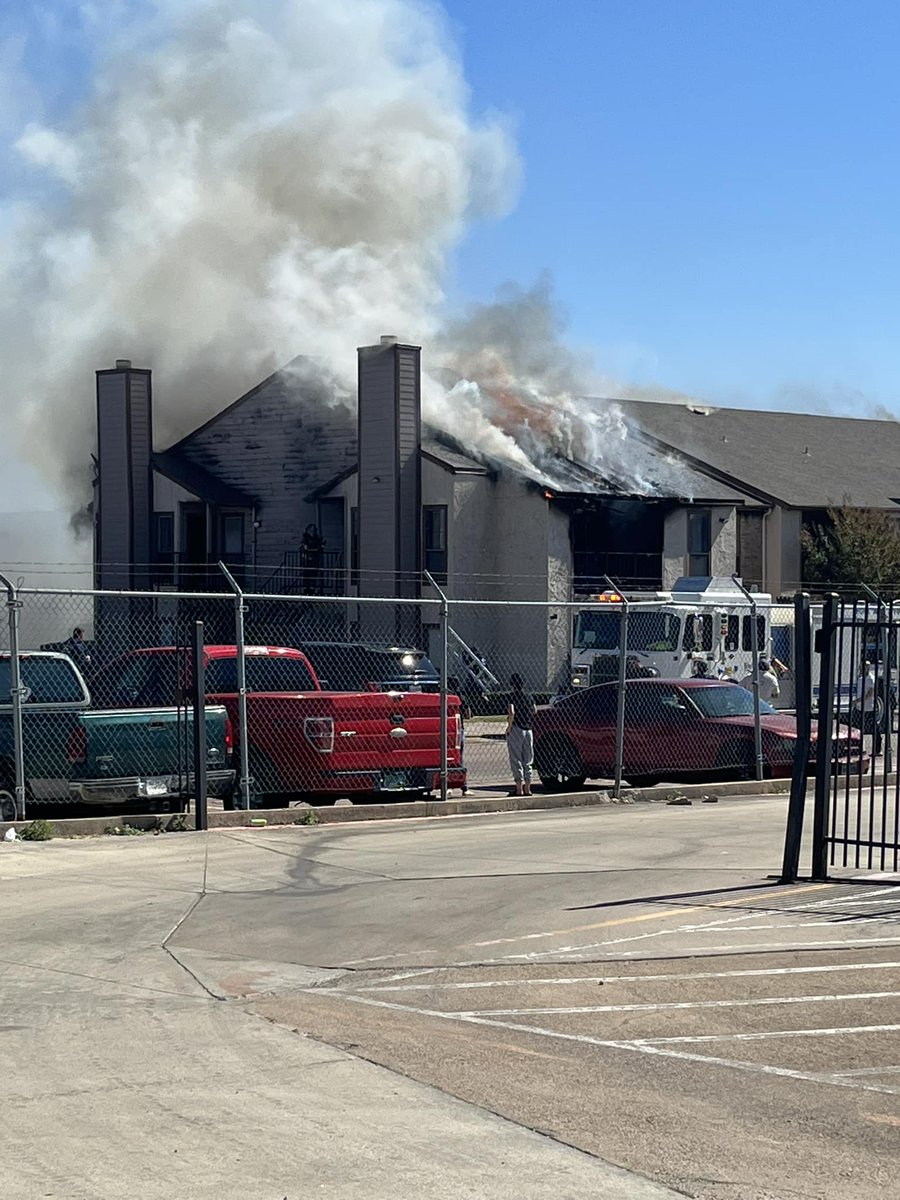 Apartment fire in Fort Worth, 3300 block of Polo Club Drive North.