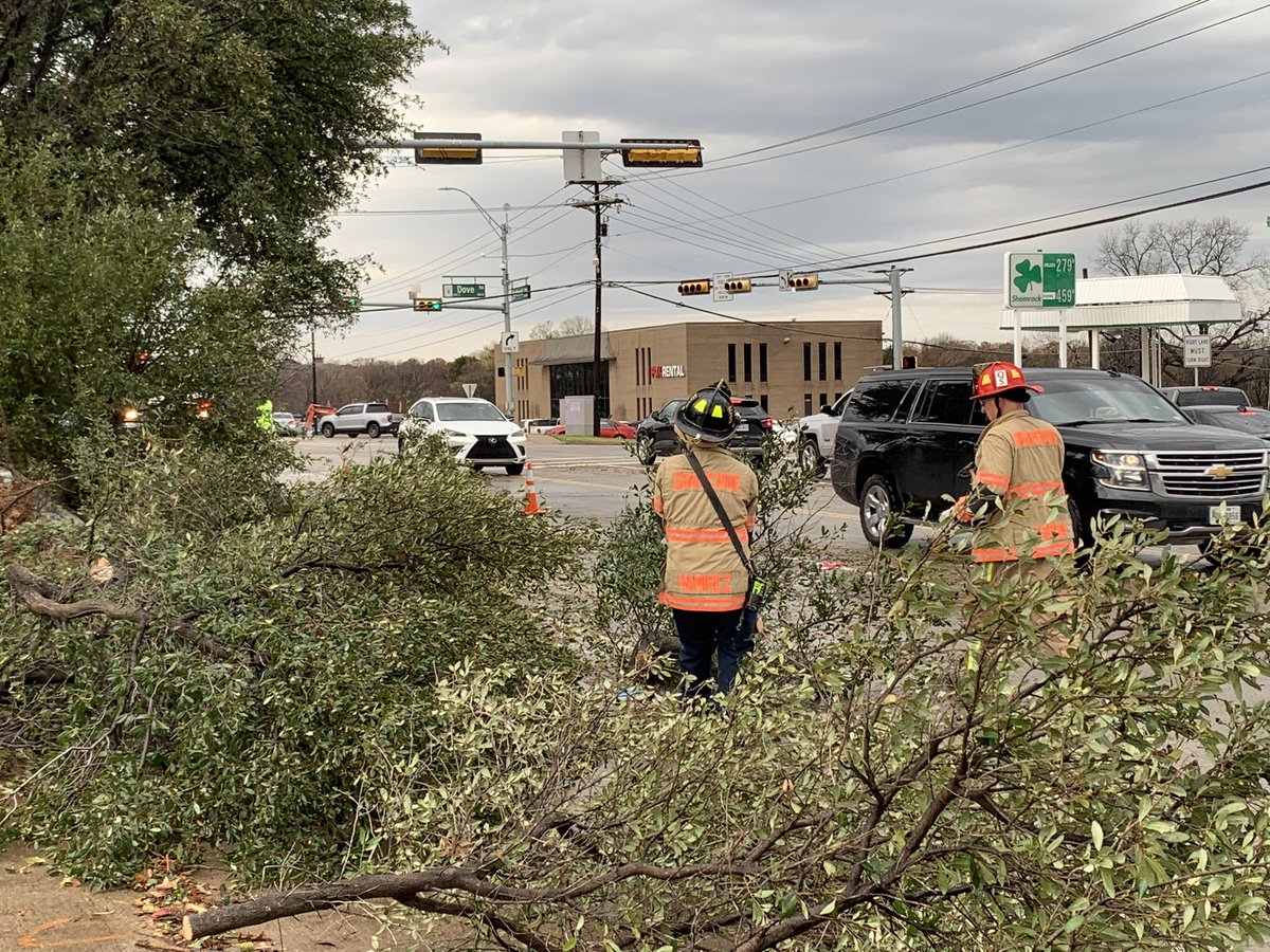 Major damage in Grapevine caused by severe weather this morning.  