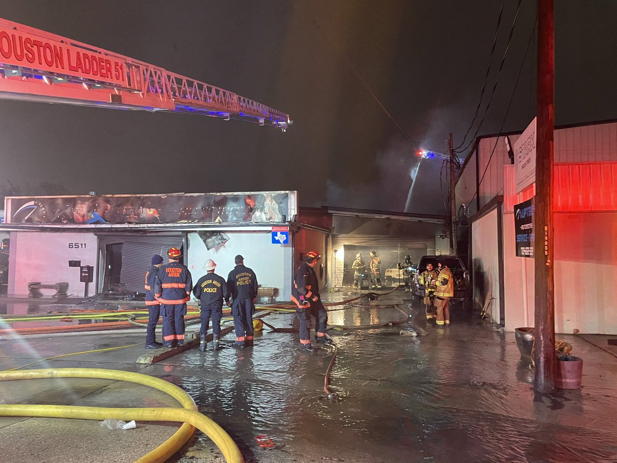 HFD is still on scene performing extinguishment efforts after receiving reports of a building on fire at 6511 Mapleridge. No FF or civilian injuries have been reported. Arson is on scene. Please avoid the area due to heavy emergency traffic