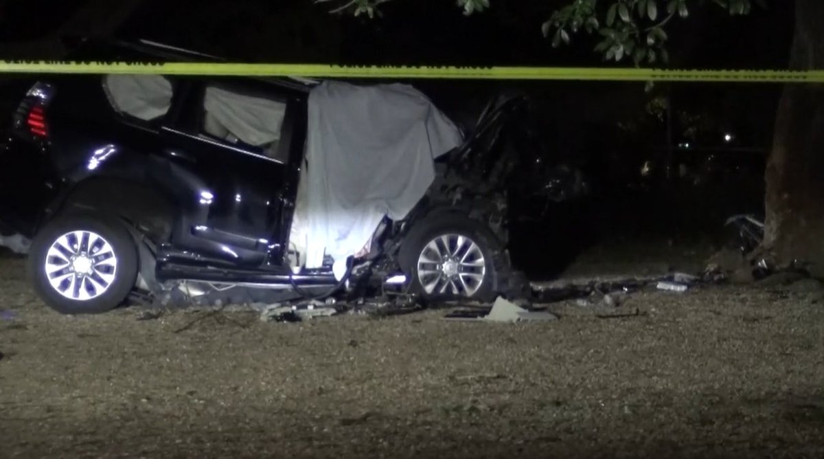 Two people are dead after driving directly into a tree after reaching a dead-end at a downtown park, according to Houston police