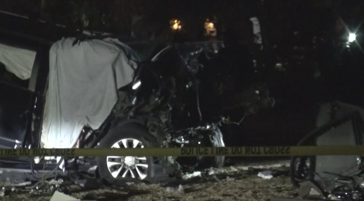 Two people are dead after driving directly into a tree after reaching a dead-end at a downtown park, according to Houston police