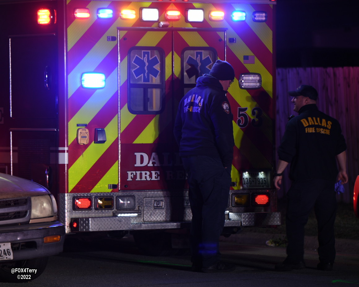 Homicide detectives on scene of a deadly shooting along Ferguson Rd in Far East Dallas.  