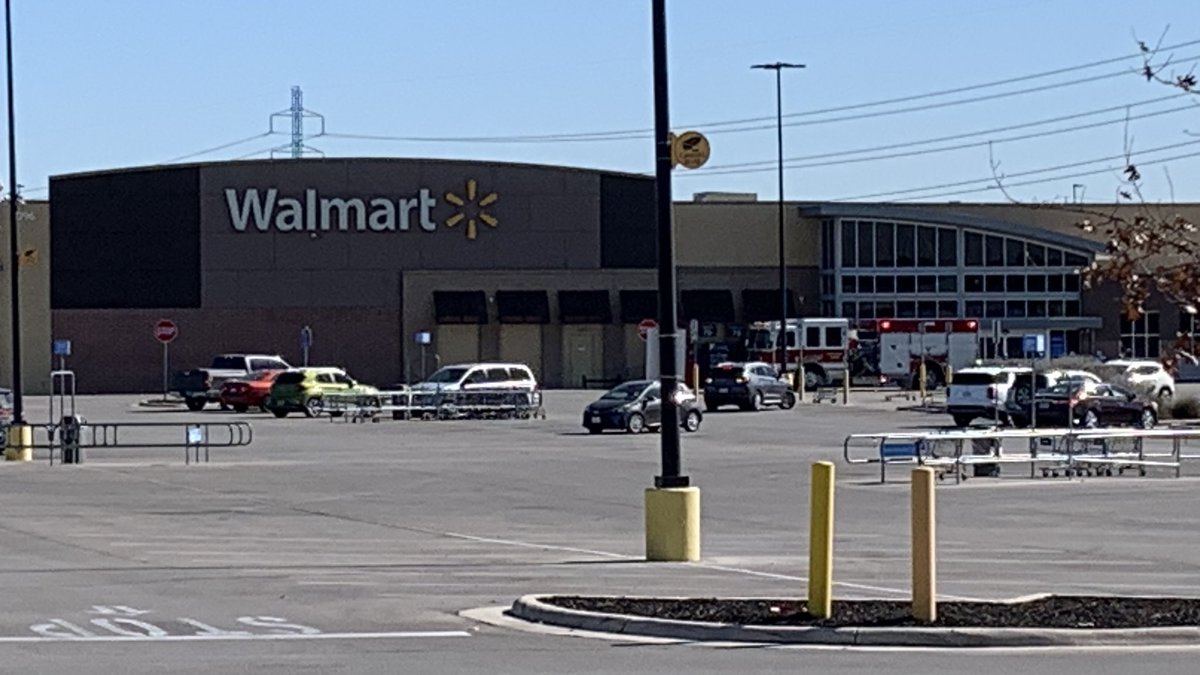 BCF on the scene of a Walmart that has been evacuated. Emergency management and Hazmat Crews on the scene.