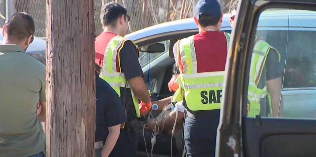 Police said the young boy was in the process of robbing someone when he fired two shots. The boy hopped into his mother's car and drove to several other locations, robbing four people in total.  He eventually crashed and was taken into custody