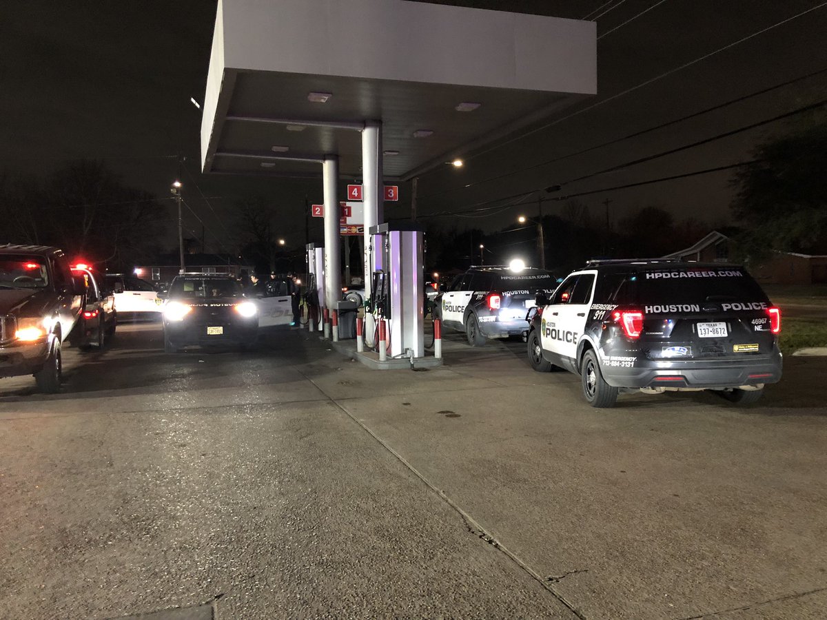 Houston Police:Northeast, K9 and DPS Air have two evading suspects in custody 7900 Safebuy. Suspects were in a stolen truck, had four firearms, body armor and a large amount of cash