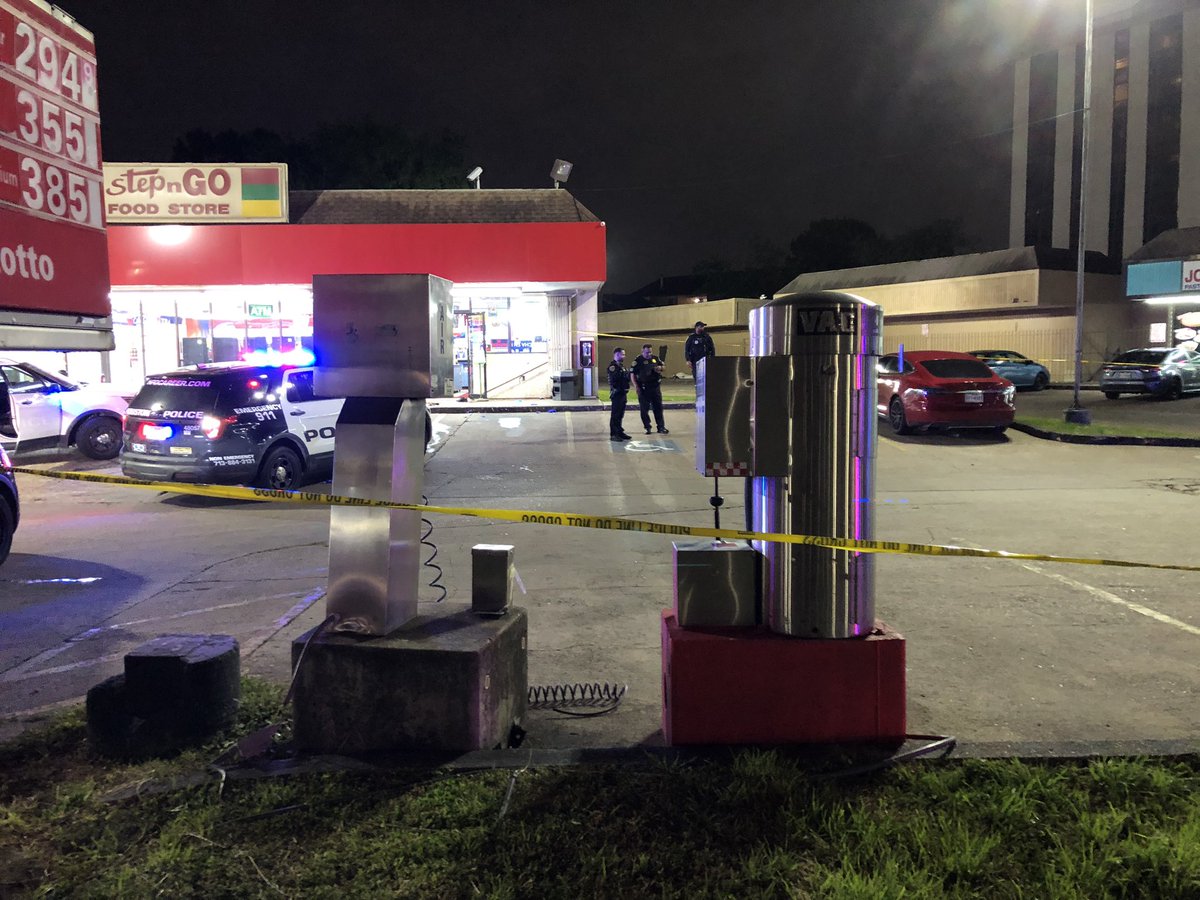 Houston Police:Mid West officers are at a shooting scene 7200 Bellerive. Adult male victim transported in critical condition. Two suspects fled in a Grey vehicle