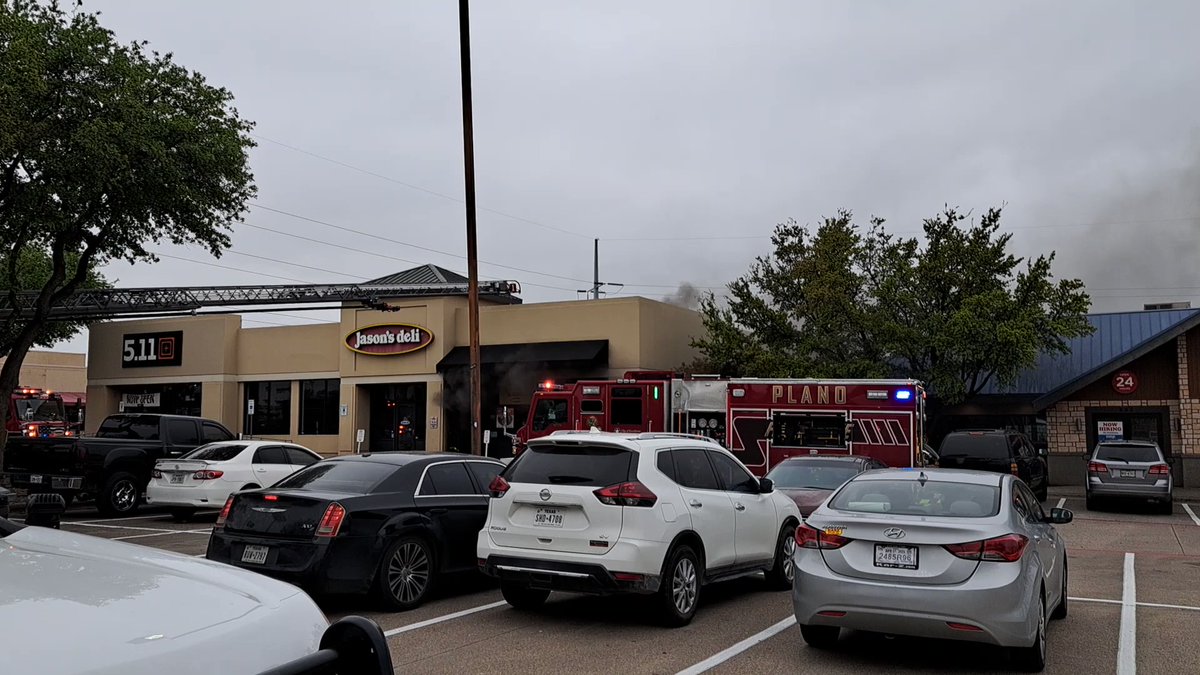 Structure Fire  (Plano)  at Jason's Deli in Plano. Firefighters arrived to find heavy smoke showing from the building. The fire has since been contained. Address is 925 Central Expressway