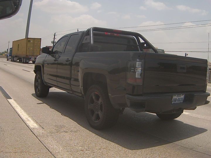 2016 Chevrolet Silverado, TX license plates KKN0039, belonging to a man fatally shot in the 12800 block of the Gulf Fwy service road this morning (May 7) is being sought