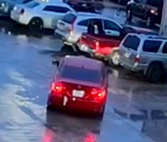 HPD homicide detectives are searching for suspect(s) in this red, four-door sedan, with a left rear bumper defect, involved in Sunday's (Nov. 12) fatal shooting at 9950 Club Creek Dr
