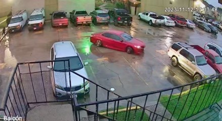 HPD homicide detectives are searching for suspect(s) in this red, four-door sedan, with a left rear bumper defect, involved in Sunday's (Nov. 12) fatal shooting at 9950 Club Creek Dr
