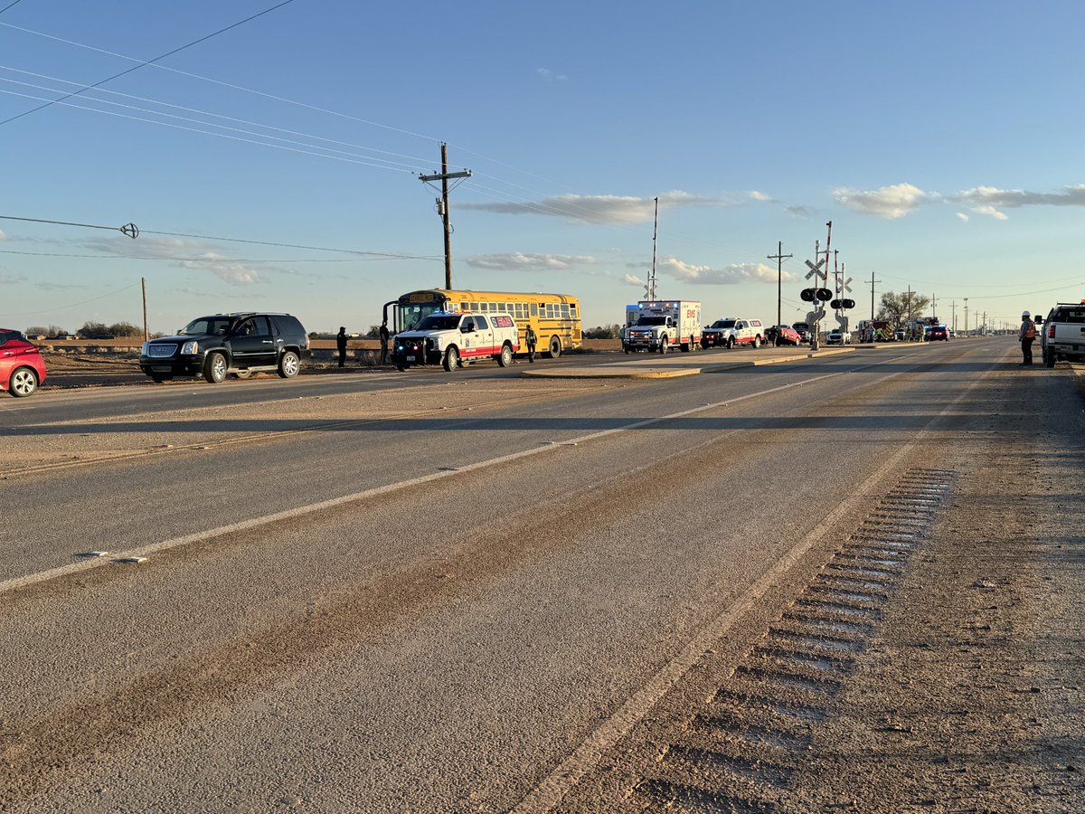Six people have been left with minor injuries after a crash involving a school bus and a wrecker service vehicle. The crash is located near 19th Street and Inler Avenue