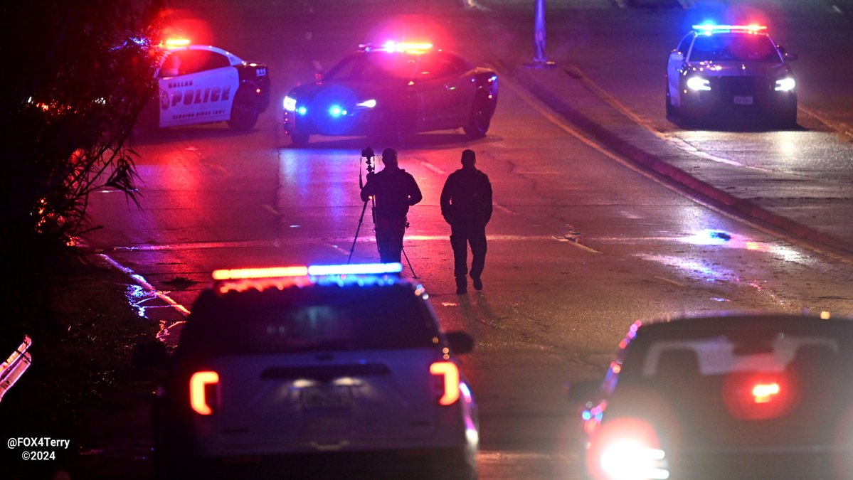 Dallas police respond to a deadly overnight crash at 4700 W Davis St.