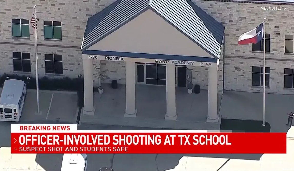 A student who brought a gun into a Mesquite charter school on Monday morning was shot by police