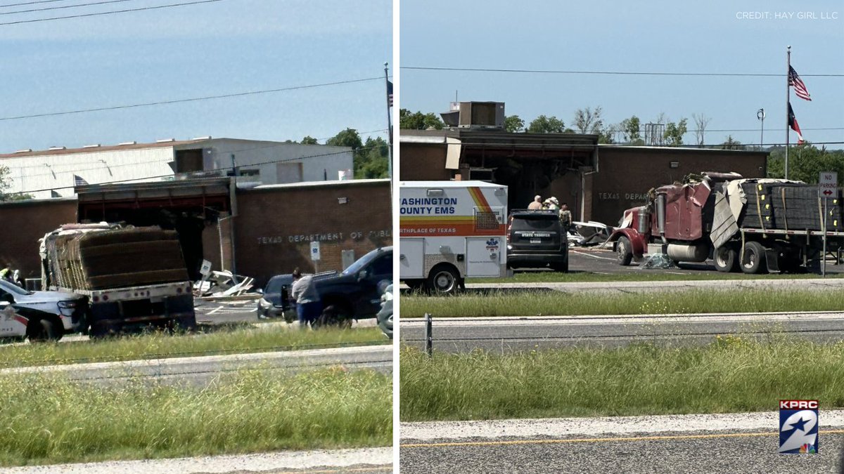 Officials said that multiple people were injured after a commercial motor vehicle crashed into a Department of Public Safety office in Brenham