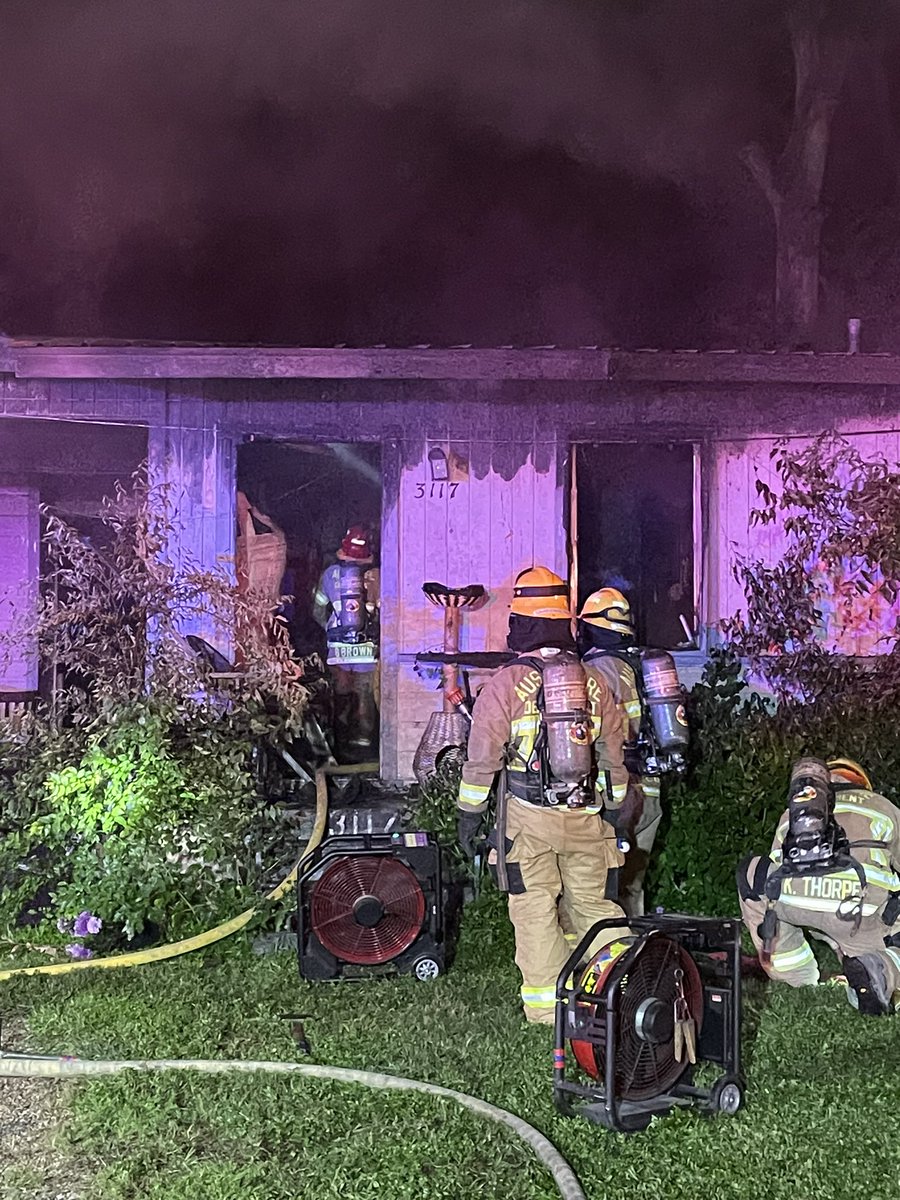 AFD on scene of a residential structure fire in the 3100 block of Garwood St. Fire is now out, additional searches being completed. 1 injured and  in care of @ATCEMS