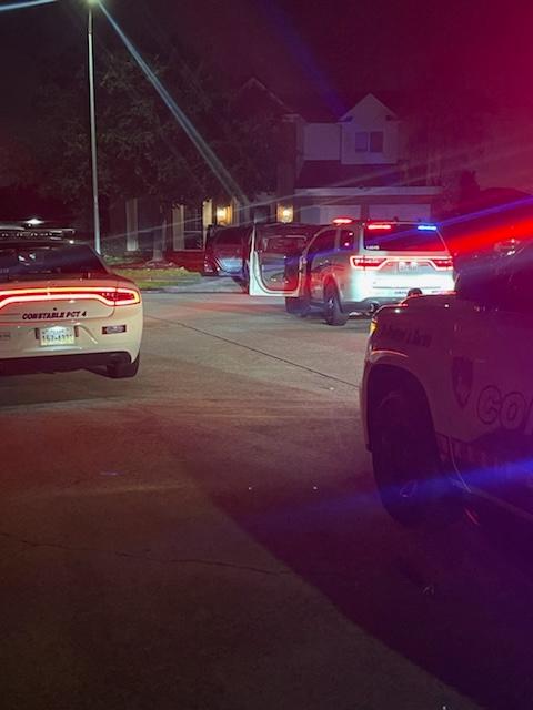 Constable Deputies have 2 detained following a Traffic Pursuit inv. a stolen vehicle; the driver and passengers fled on foot near ARBOR KNOLL CT/MORNING SHADOWS WY. Constable K9 Units and HCSO Drone Units are still on scene searching for one suspect who remains outstanding