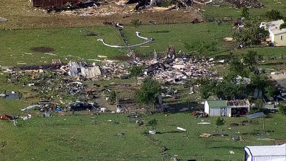 The death toll of Saturday night's reported tornado outbreak is now 7. A 2-year-old and 5-year-old were found dead on Sunday morning