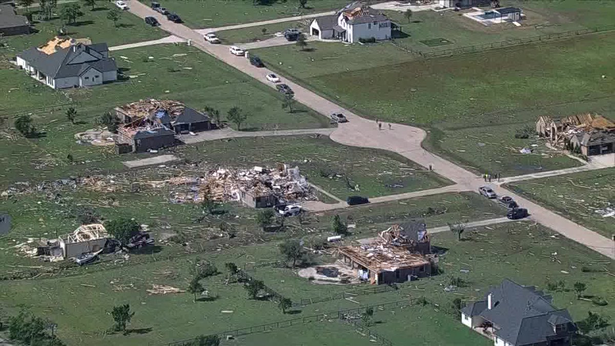 A trail of damage in Celina after Saturday night's reported tornado outbreak.