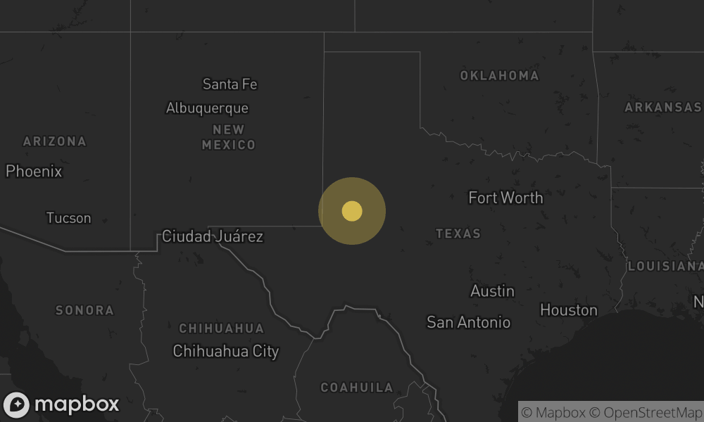 A 3.1 magnitude earthquake occured at 39 km ENE of McKinney Acres, Texas.