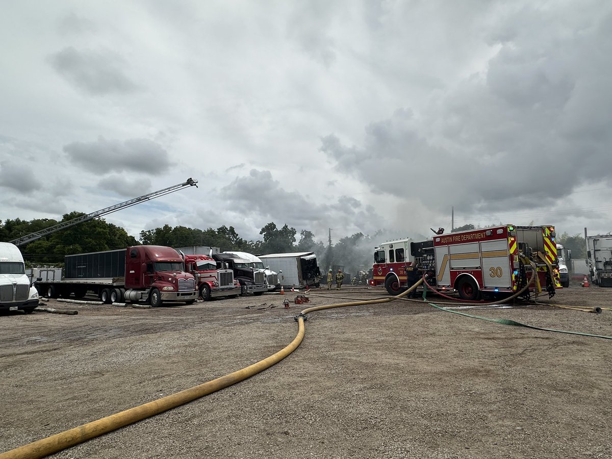 AFD responding to a fire involving several vehicles and heavy equipment in the 800blk of Ruby Dr. Fire under control, crews working to extinguish hot spots