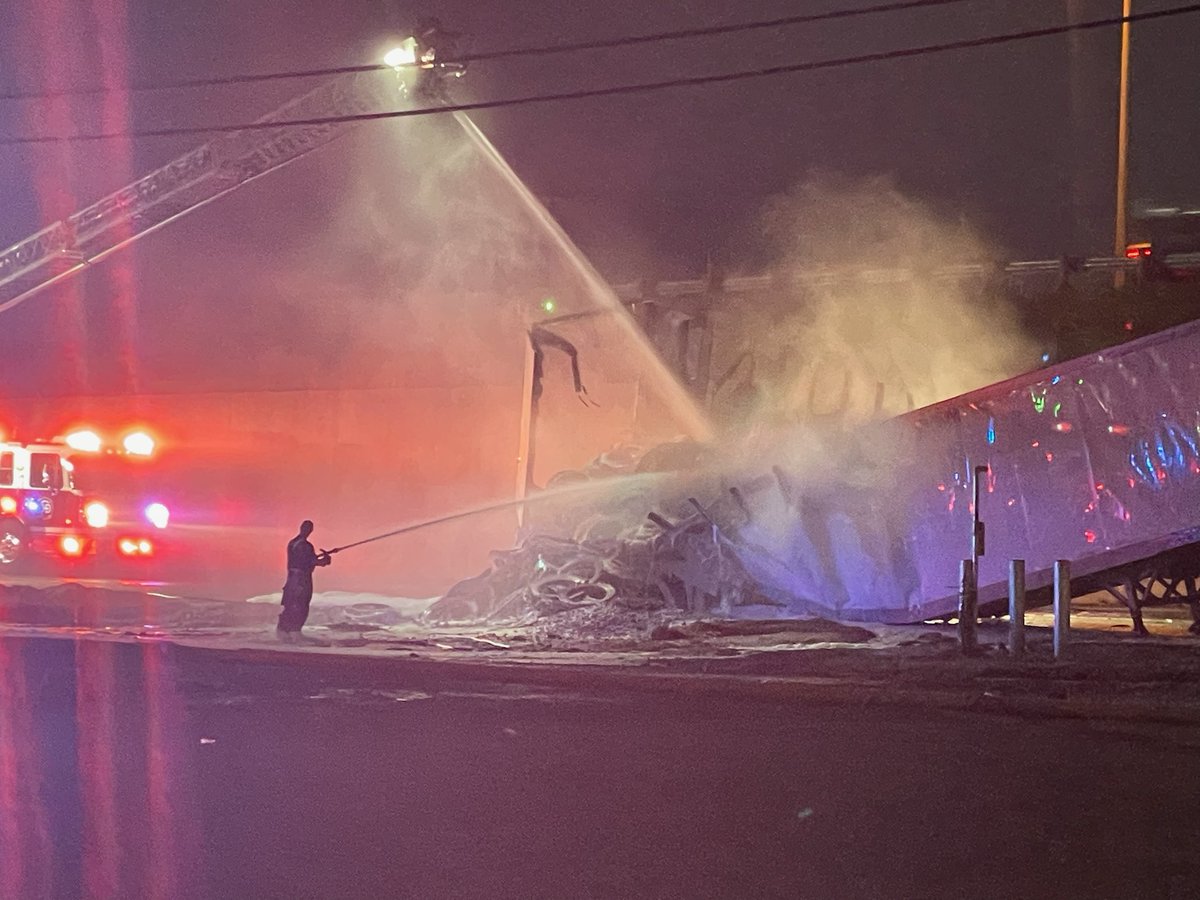 no injuries on this 18-wheeler fire this morning along CF Hawn Freeway and S Beltline Road. Dallas Fire Rescue says they've been working on getting this out since a little after 4 a.m. FD says no cause yet