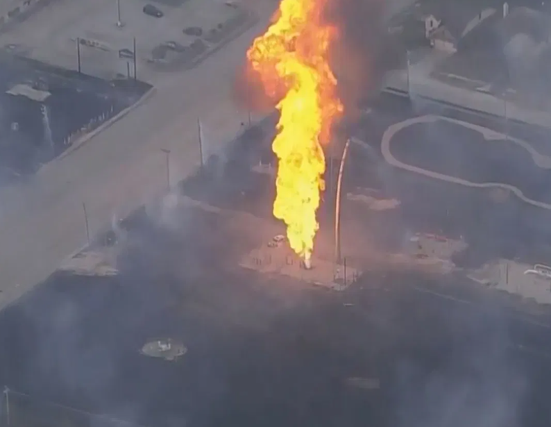 Massive pipeline fire burning near Houston began after a vehicle struck ...