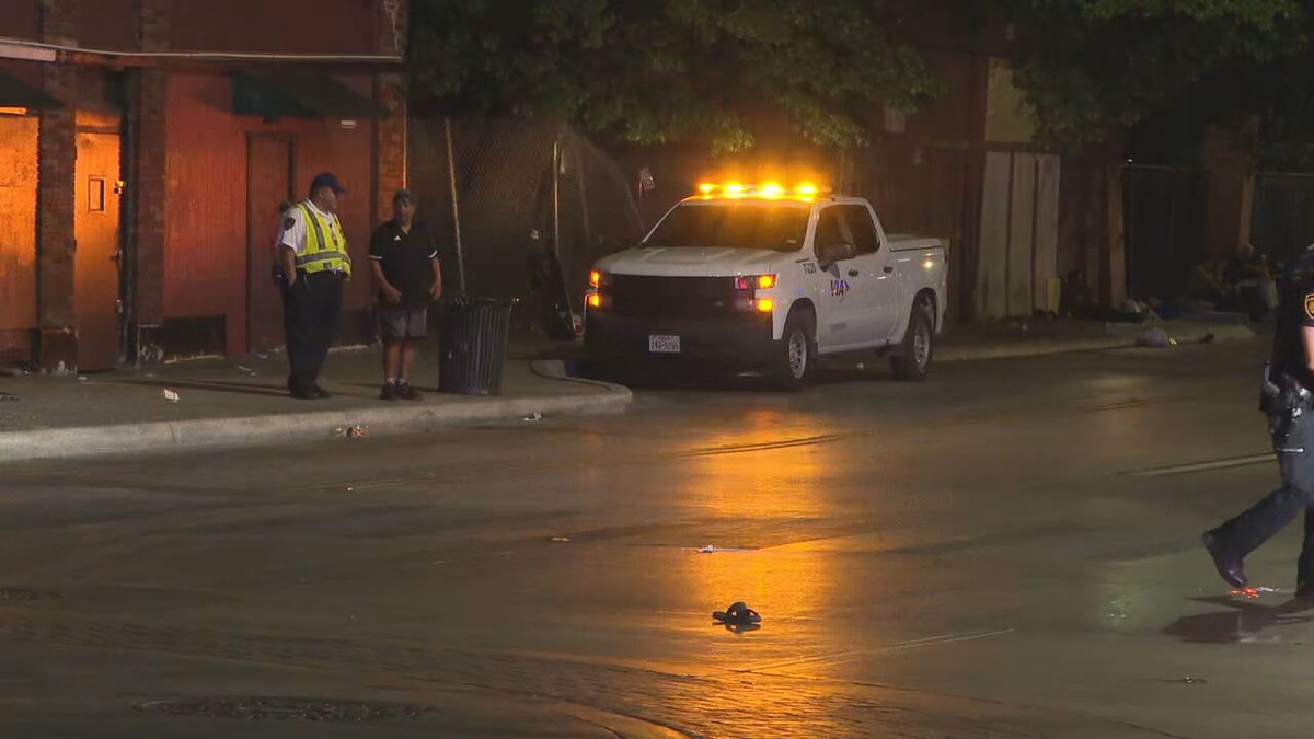 One person was hospitalized after being struck by a vehicle near downtown