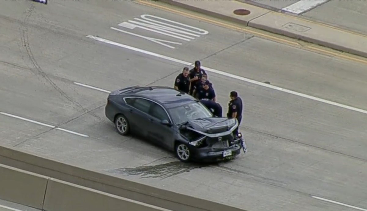 Pursuit has ended. Initial reports that driver has shot himself