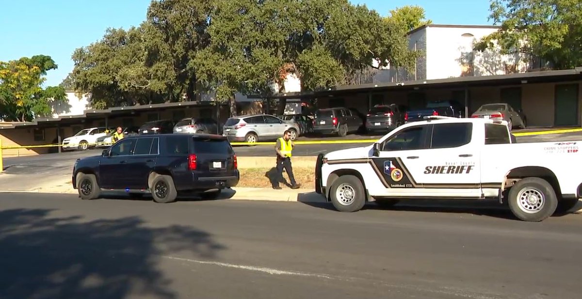 An off-duty Bexar County Sheriff's deputy is hospitalized after being hit by a vehicle while working traffic control on the Northwest Side