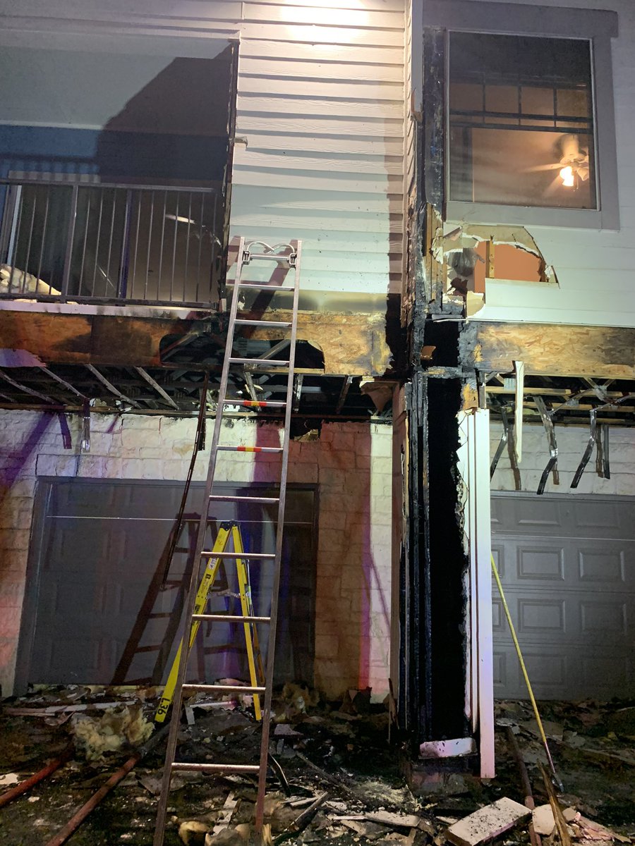 Fire is out.  Through our Automatic Aid agreement crews from Austin, @TC_Fire_Rescue and Manchaca quickly arrived containing fire to exterior column and exterior wall. 1 occupant displaced from fire control damage assisted by management