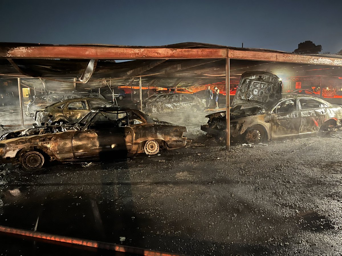 As the investigation continues, the number of affected vehicles is closer to 30. Arson investigators will speak with residents, property owners, and any other witnesses as they work to determine what started this fire