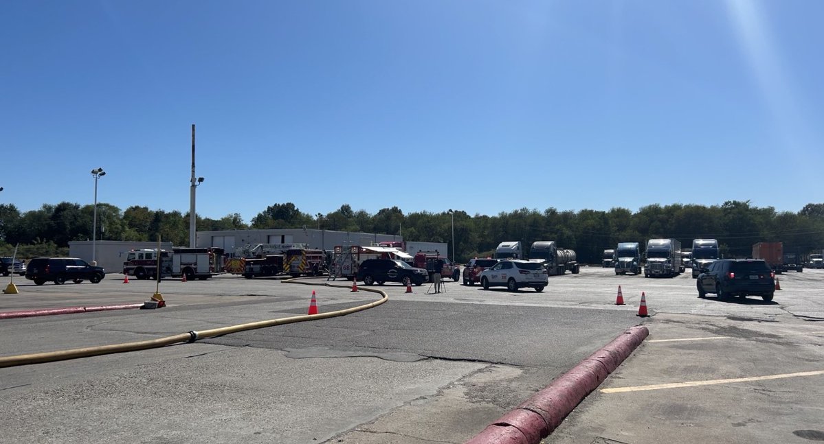 Hazmat situation at Petro truck stop in Beaumont