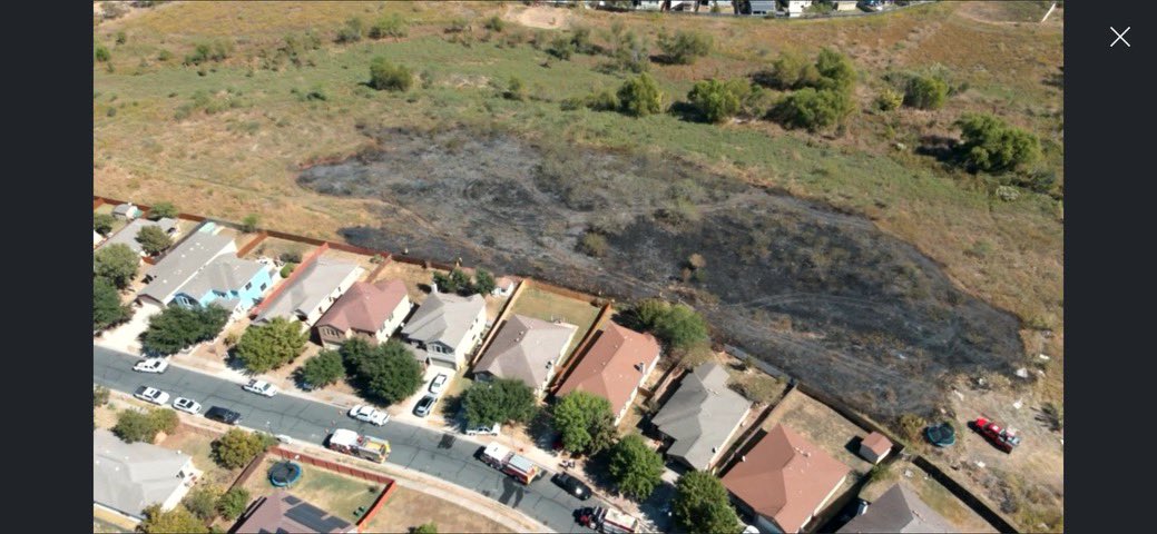 AFD and Travis County Fire Rescue are onscene of a quarter acre grass fire at 13428 Lipton Loop. Fire progress was stopped prior to reaching any homes. Fire is under control with crews checking for smoldering