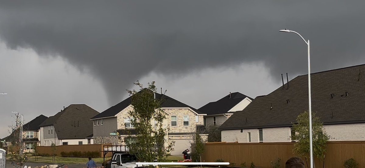 Funnel cloud spotted near Katy, TX where active Tornado Warnings are issued.  Areas include:   Bridgeland Cypress Fairfield Lakewood Forest Champion Forest  Tomball Klein   Tornado Warning until 11 am   Justin Mancera/Quinton Lawton