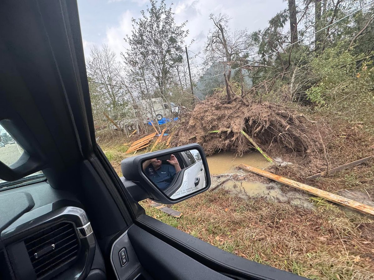 Damage from a possible tornado in East Montgomery County.