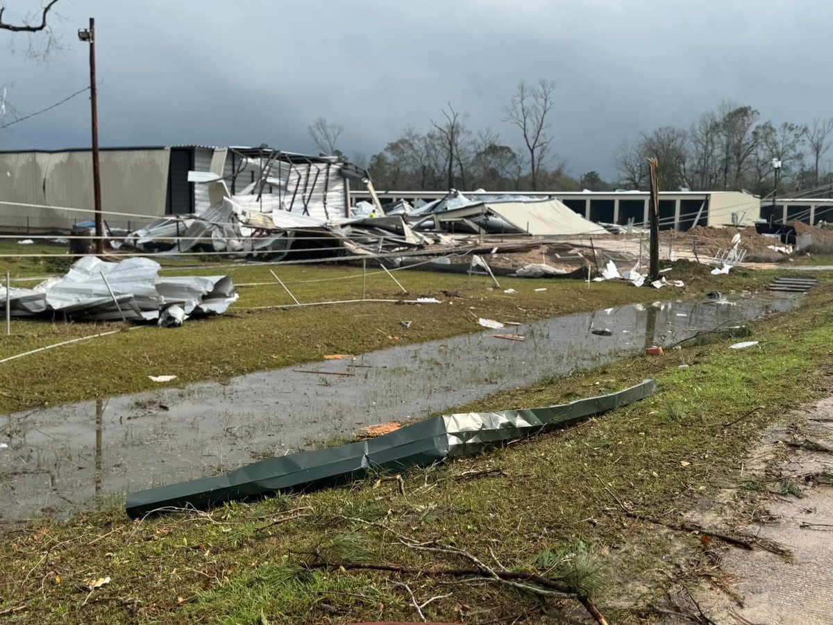 Damage from a possible tornado in East Montgomery County.