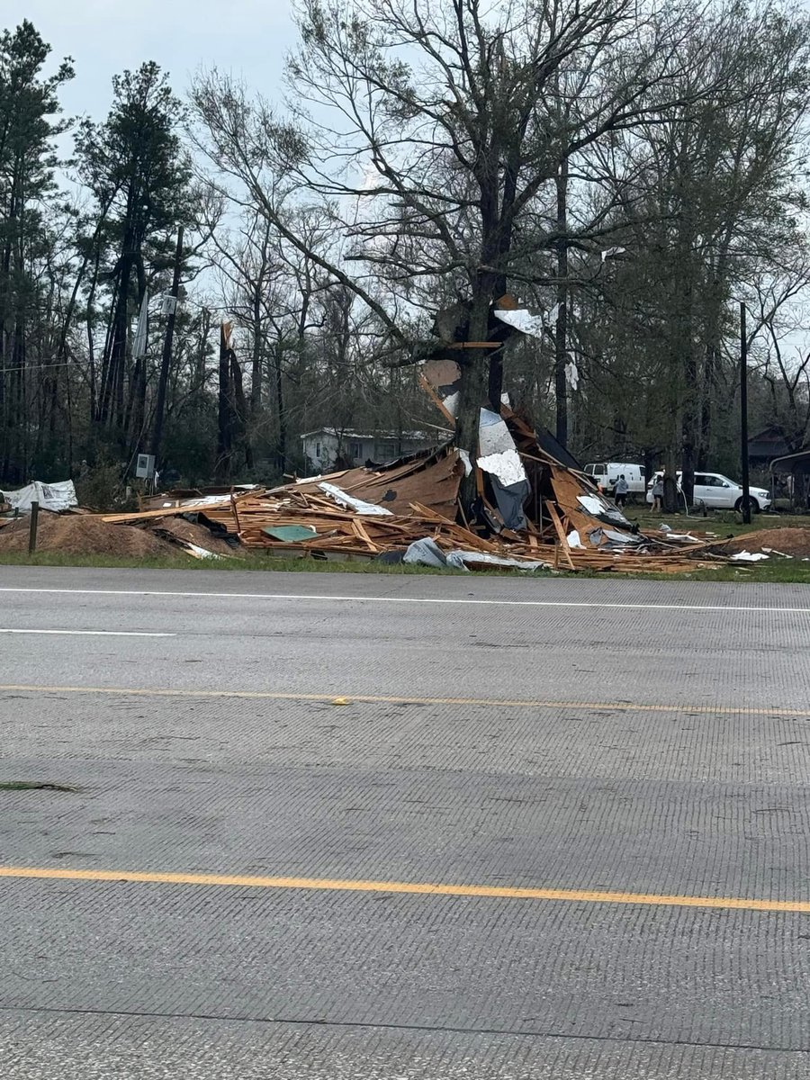 Damage from a possible tornado in East Montgomery County.