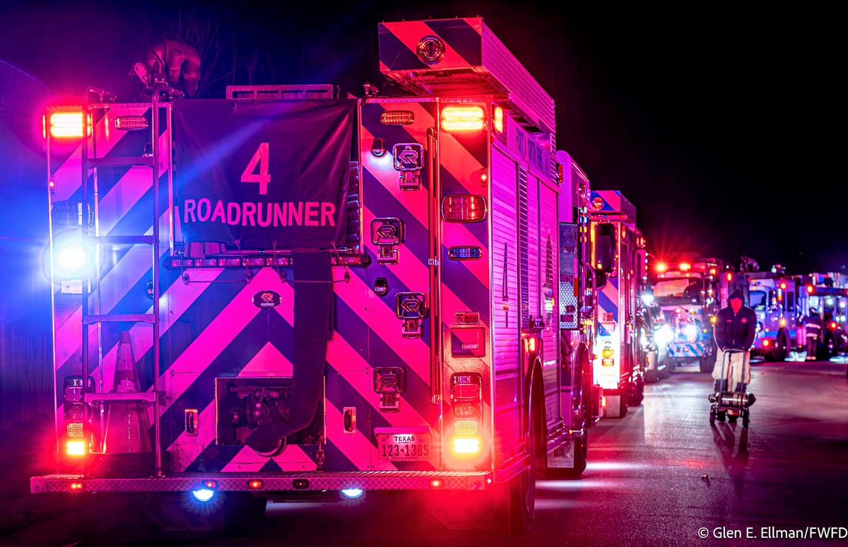 The Fort Worth Fire Department received multiple calls of a house on fire in the 1300 block of Stafford Drive on the southside of the city. When crews arrived, they found fire through the roof of the home.