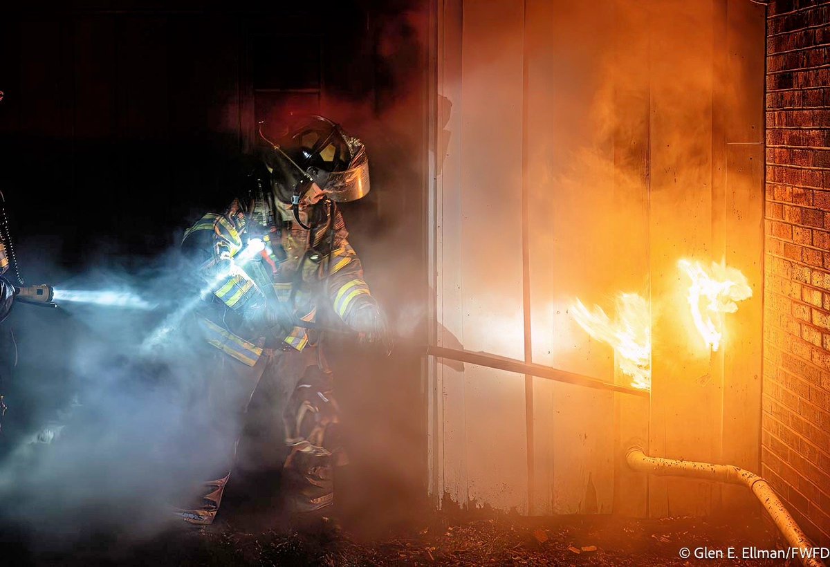 The Fort Worth Fire Department received multiple calls of a house on fire in the 1300 block of Stafford Drive on the southside of the city. When crews arrived, they found fire through the roof of the home.