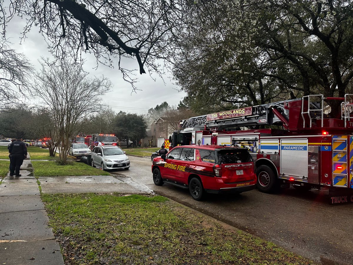 Deputies with Constable Mark Herman’s Office are on scene of a house fire with Spring Fire Department in the 22800 block of Red Leo Drive. All occupants are out of the residence and fire department personal are working at extinguishing the fire