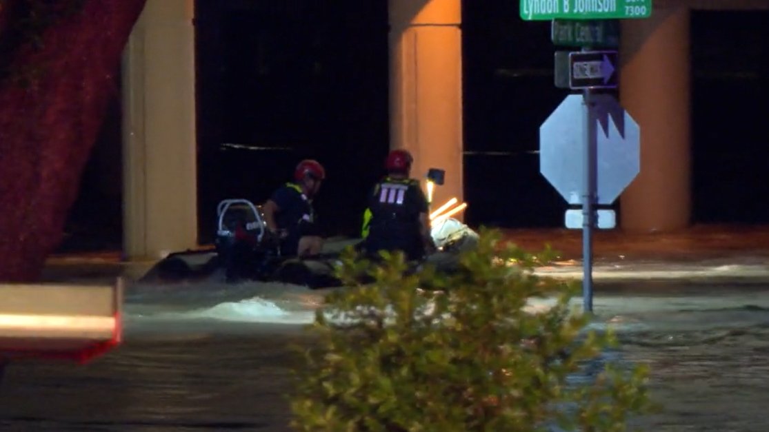 One person has died after flash flooding in Dallas, as powerful storms swept through North Texas overnight. Officials say the fatal incident happened under the LBJ Freeway near Hillcrest Rd, near White Rock Creek