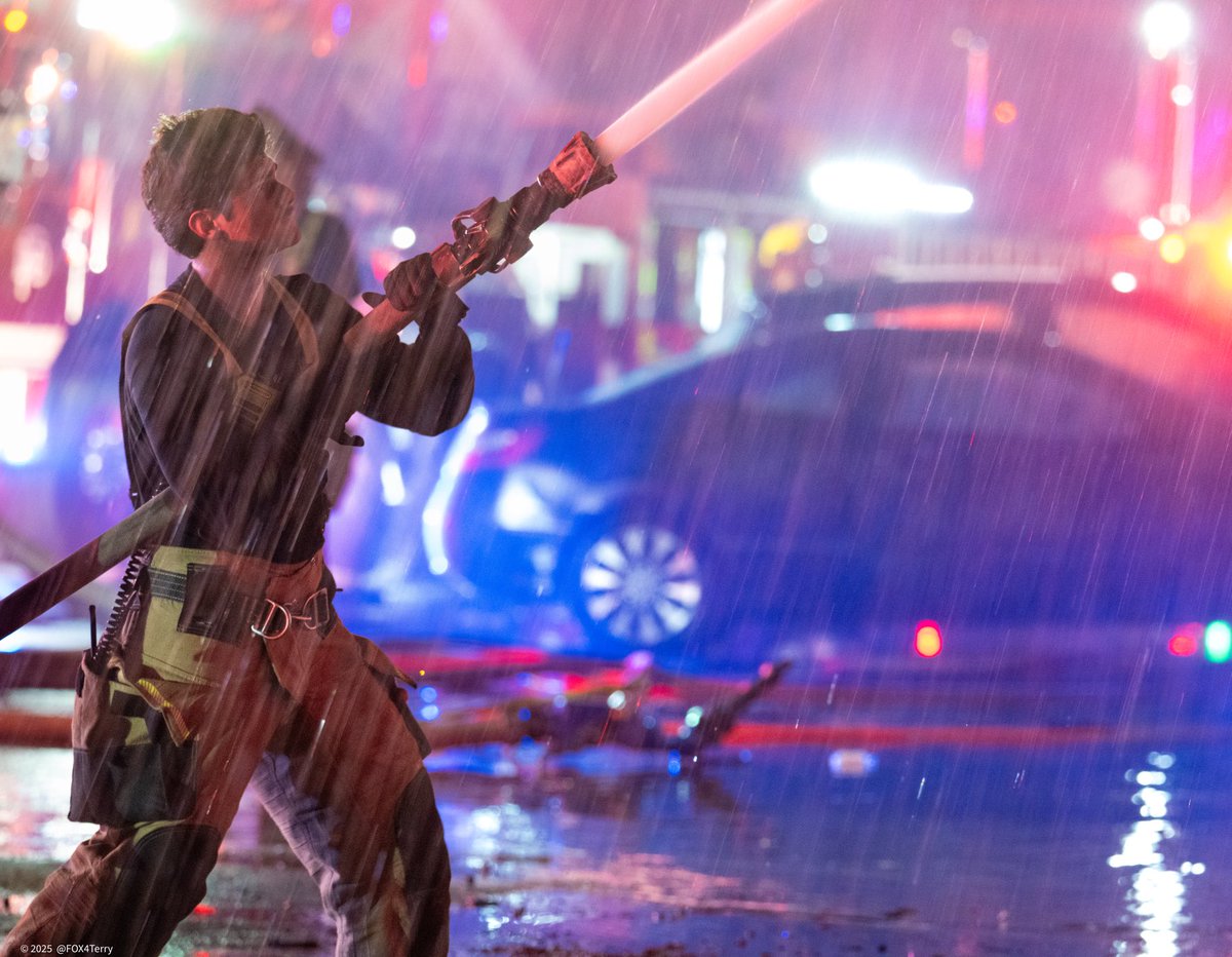 Dallas firefighters battle an overnight apartment fire. 