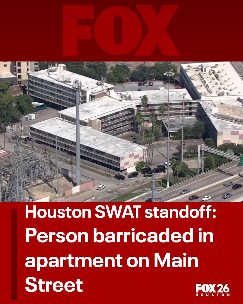 A person is barricaded inside a Midtown Houston apartment after allegedly firing a gun at a METRO Rail platform on Tuesday morning, officials say