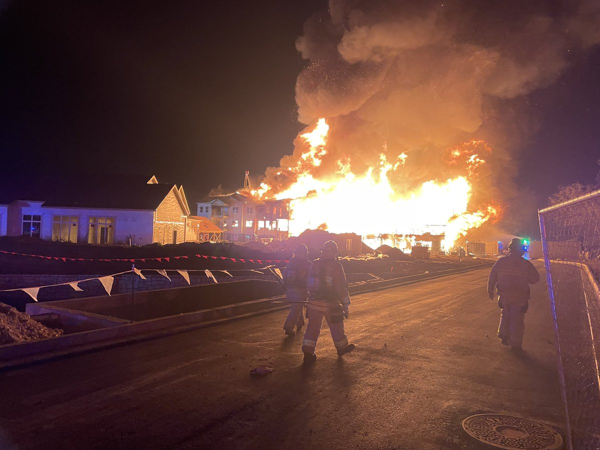 Austin Fire on scene of apartment building under construction in the 4600blk of S Pleasant Valley Road 