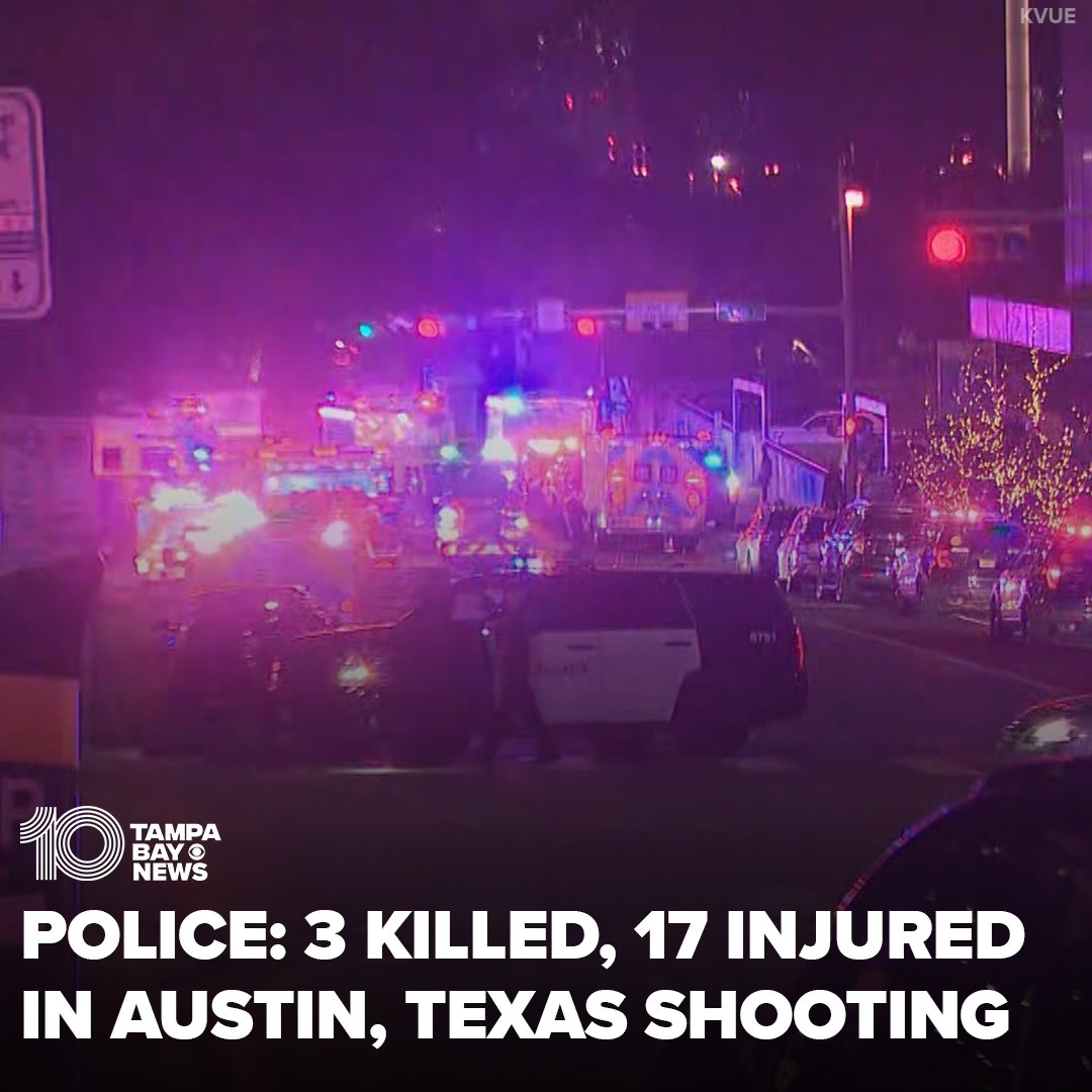 Three people were killed and at least 17 others were injured after a shooting early Sunday morning in downtown Austin, authorities said