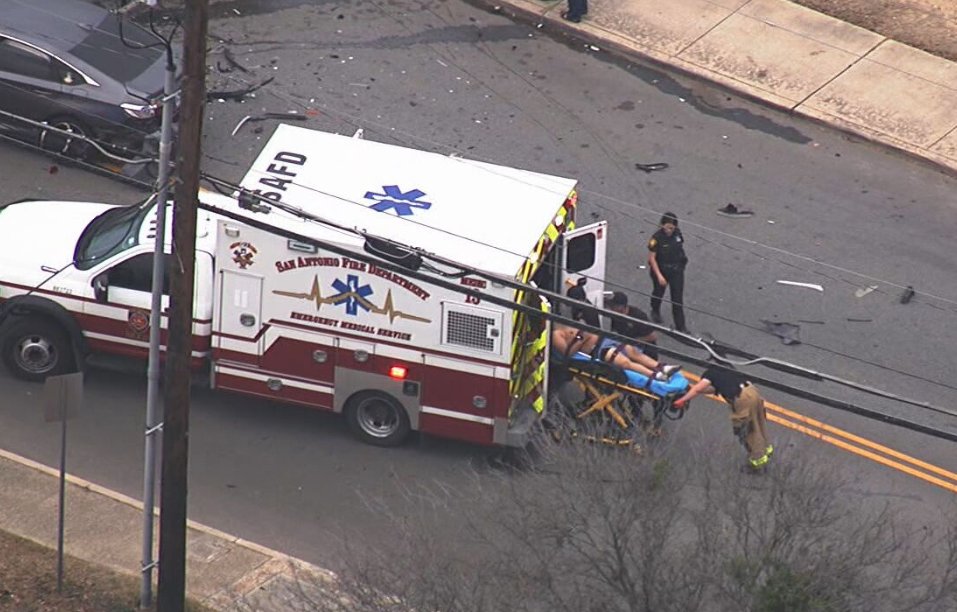 A teenager is in the hospital with serious injuries after crashing a stolen vehicle on Thursday morning