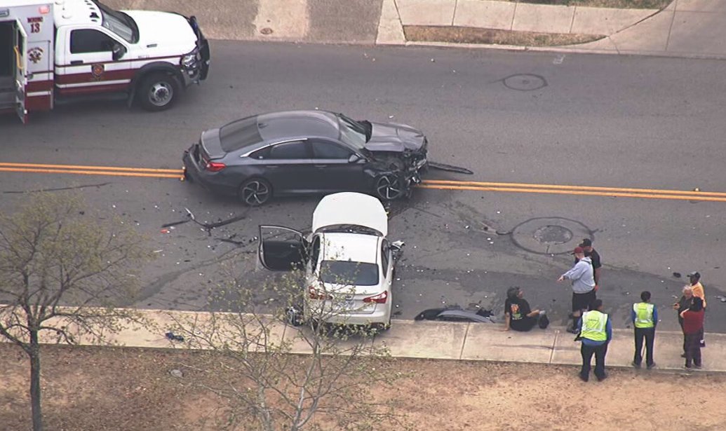 A teenager is in the hospital with serious injuries after crashing a stolen vehicle on Thursday morning