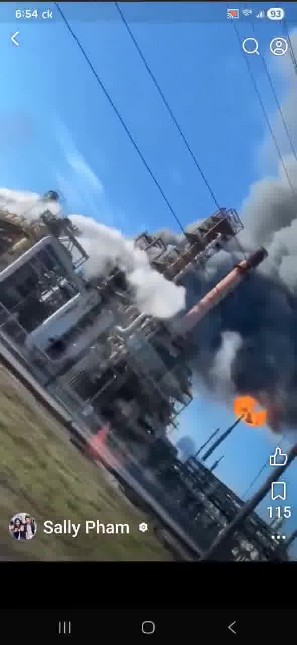 Smoke is seen billowing from Valero refinery in Port Arthur, Texas following reports of an explosion